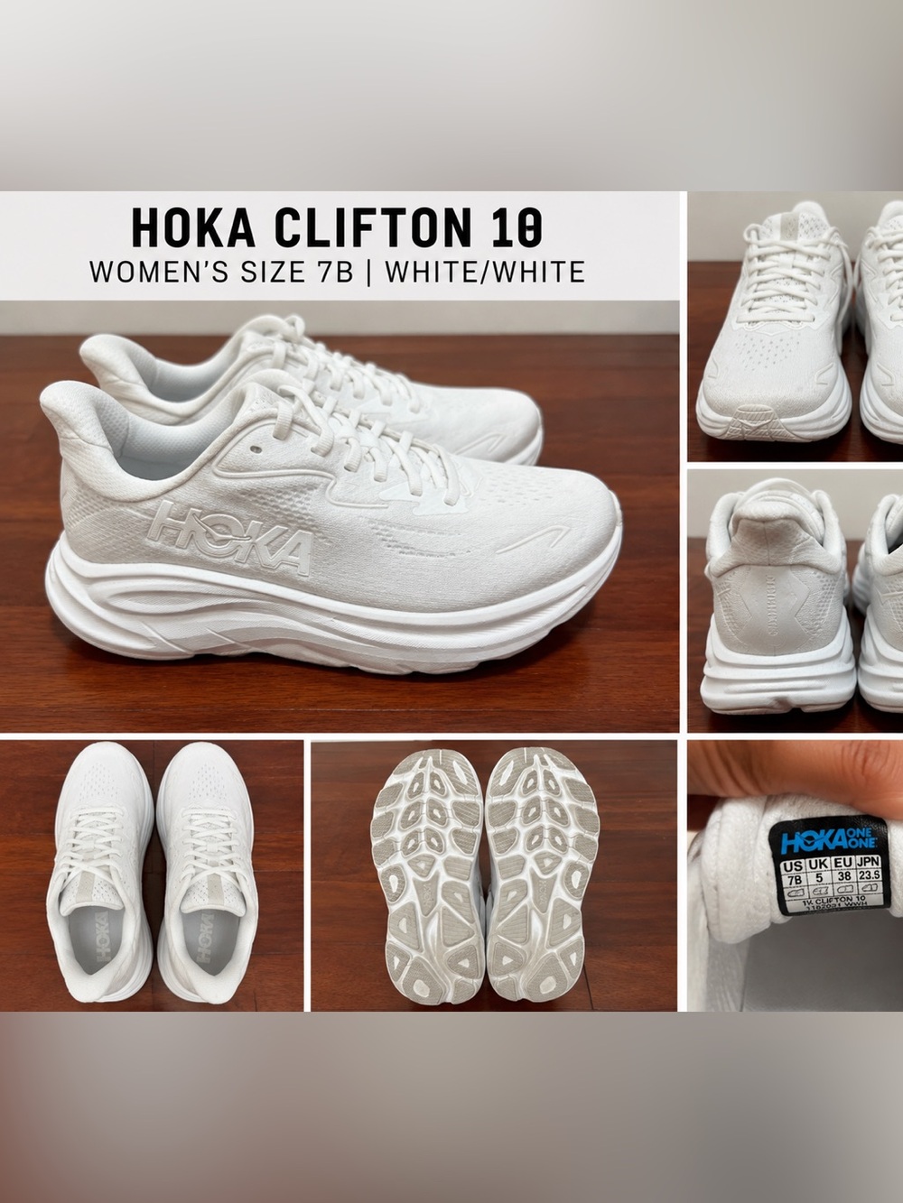 Hoka Men's Athletic Running Shoes - White
